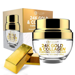 24K Gold & Collagen Day Cream Face Moisturizer – Dermatologist Tested, anti Aging Korean Skin Care – anti Wrinkle, Firms & Hydrates for Youthful Glow – Vegan, Clean Beauty – 1.69 Fl Oz