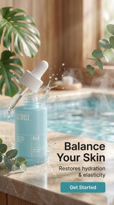 ACWELL Real Aqua Balancing and Hydrating Facial Ampoule Serum 1.18 fl.oz. - Moisturizing for Sensitive Skin Face serum for Men Women Seaweed Extract and Amino Acid