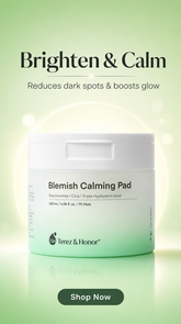 Terez & Honor Blemish Calming Toner Pads Korean - Facial Cotton Toner Pad for Face Korean Skin Care with Centella Asiatica Niacinamide Hyaluronic Acid - 2 Pack