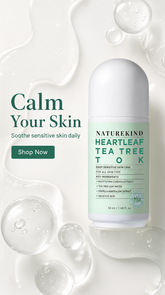 NATUREKIND Heartleaf Tea Tree Tok Acne Treatment Soothing Toner Serum Centella Asiatica Korean Facial Skincare for Pore Control Calming Nourishing. 50ml 1.69 fl. oz.