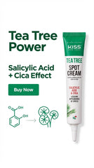 KISS New York Tea Tree Spot Cream Korean Skincare Lightweight Face Spot Cream for Blemishes