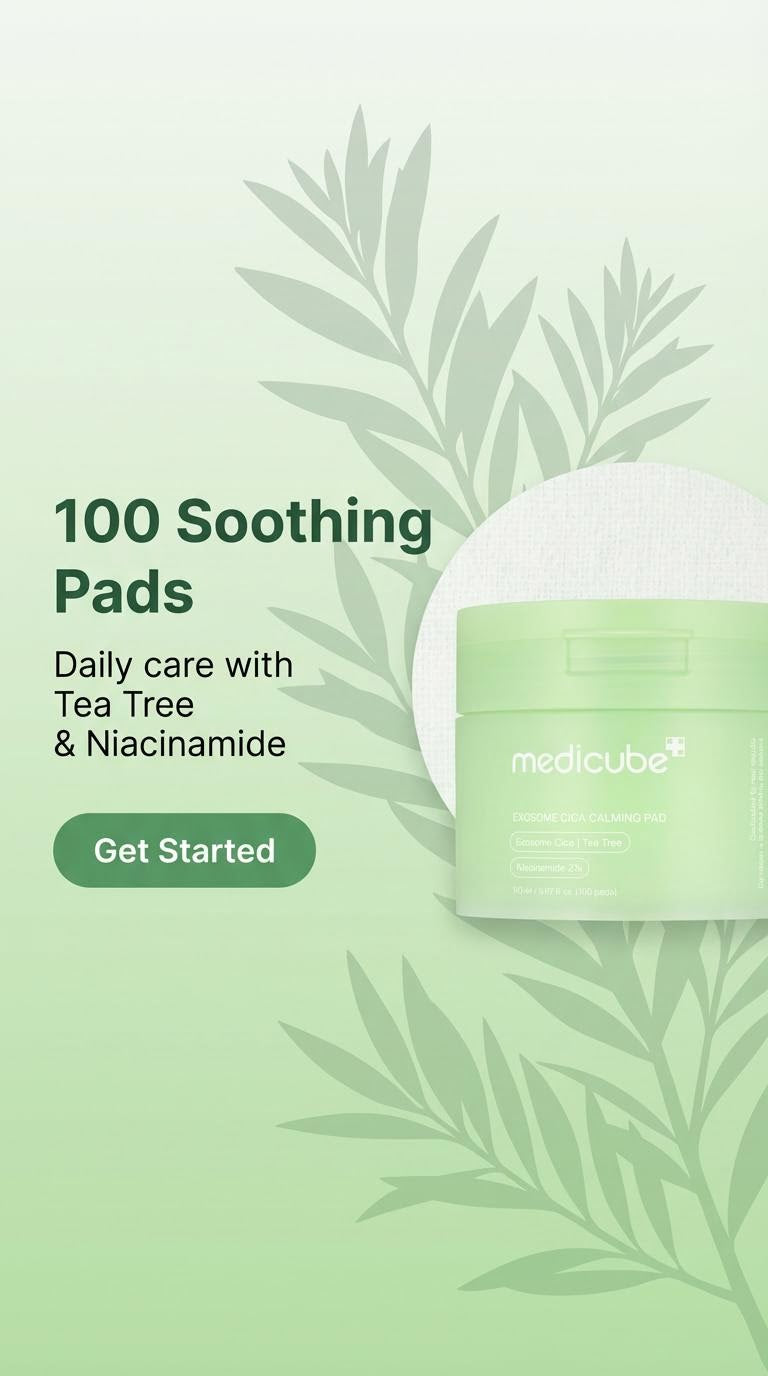 Medicube Exosome CICA Tea Tree Calming Toner Pads for Sensitive Skin with Centella Asiatica Help Reduce Redness & breakouts. Low-irritating & Hydrating Daily Care Korean Skincare Vegan (100 Pads)