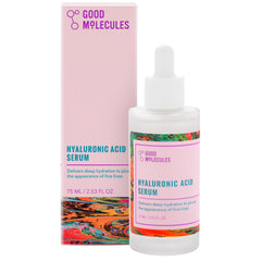 Good Molecules Hyaluronic Acid Serum - Hydration for Dry Skin to Moisturize Plump and Firm - 1% HA Anti-aging Water-Based Skincare for Face