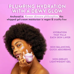 Plum Plump Hyaluronic Acid Face Cream Moisturizer, Travel Size, Korean Moisturizer for Dry Skin, Plumping + Firming Hydration, Polyglutamic Acid + Peptides (20Ml)