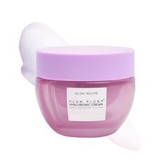 Plum Plump Hyaluronic Acid Face Cream Moisturizer, Travel Size, Korean Moisturizer for Dry Skin, Plumping + Firming Hydration, Polyglutamic Acid + Peptides (20Ml)