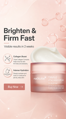 Medicube Triple Collagen Cream - Hydrating & Firming Moisturizer with Hyaluronic Acid Premium Elastin Shea Butter - Wrinkle Care & Boosts Elasticity - Korean Skincare 1.69 oz