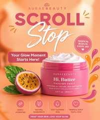 NCLA - Hi Butter Natural Shea Body Butter | Vegan Cruelty-Free Clean Skincare (Passionfruit 6.8 oz | 200 ml)