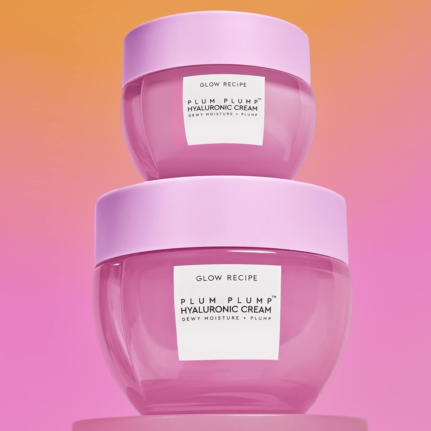 Plum Plump Hyaluronic Acid Face Cream Moisturizer, Travel Size, Korean Moisturizer for Dry Skin, Plumping + Firming Hydration, Polyglutamic Acid + Peptides (20Ml)